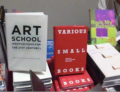 Books for sale at the New York Art Book Fair