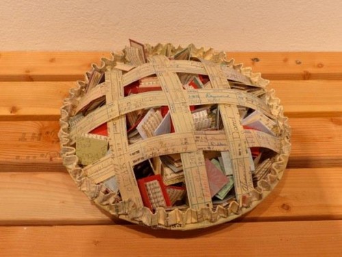 Tamra Marshall, "The Book Pie," 2013. Photo Lenore Chinn.