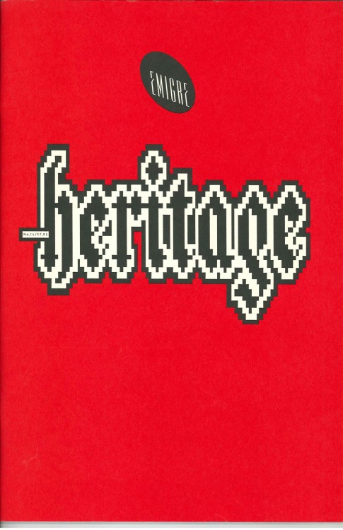 Emigre, Rudy VanderLans, Zuzana Licko, Emigre, no. 14 (Heritage), 1990