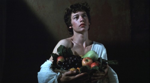 Still from Caravaggio (Derek Jarman, 1986).