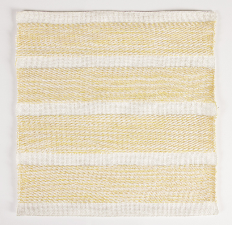 Francesca Capone, woven reproduction of Agnes Martin's Untitled #7, 2016
