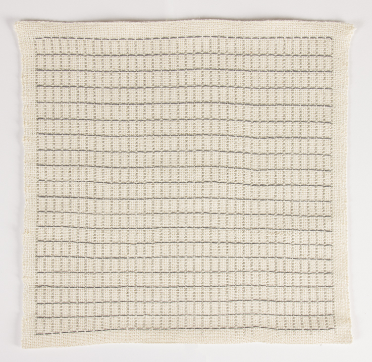 : Francesca Capone woven reproduction of Agnes Martin, Petal, 1964 : Francesca Capone woven reproduction of Agnes Martin, Petal, 1964