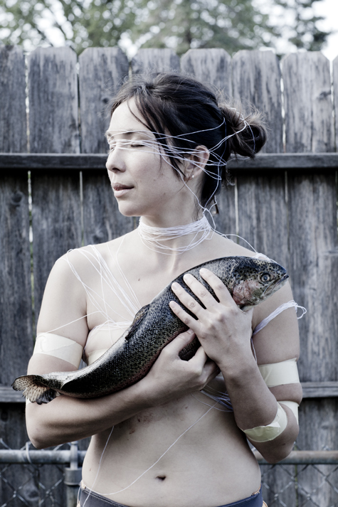 Emily Johnson, 2011. Press image and research for Niicugni. Photo by Cameron Wittig.