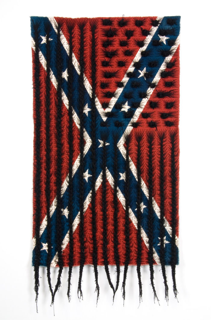 Sonya Clark, Black Hair Flag (2010)