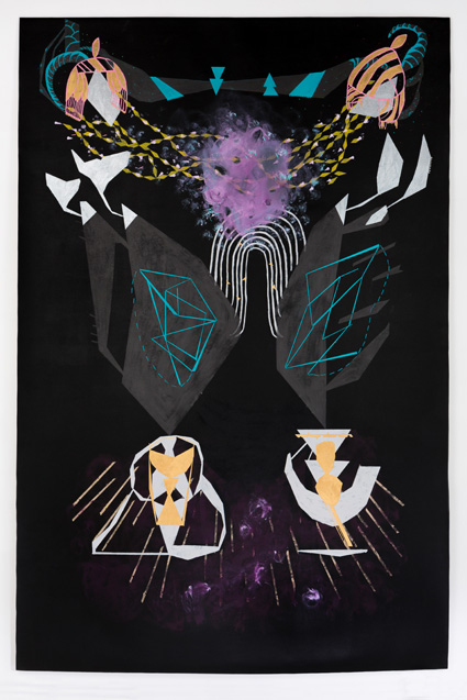 Caroline Kent, Procession, 2015; acrylic on canvas, 6x9 feet. Courtesy the artist. Caroline Kent, Procession, 2015; acrylic on canvas, 6x9 feet. Courtesy the artist.