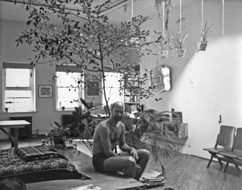 Douglas Crimp in his Chambers Street loft, New York, c. 1974. Photographer unknown.