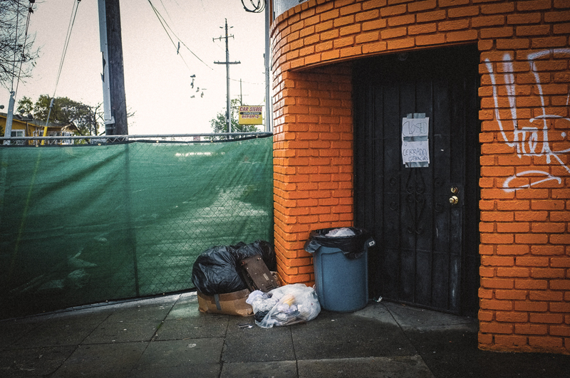 A shuttered business near Ghost Ship. Photo by Elizabeth Holzer.