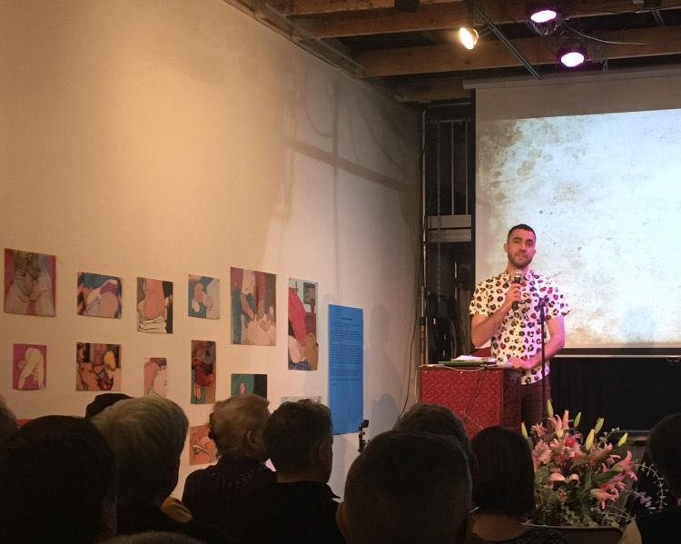 Alex speaking at Premorial: A Circle of Love and Celebration for Buzz Bense at the Center for Sex & Culture, San Francisco, January 22, 2017.