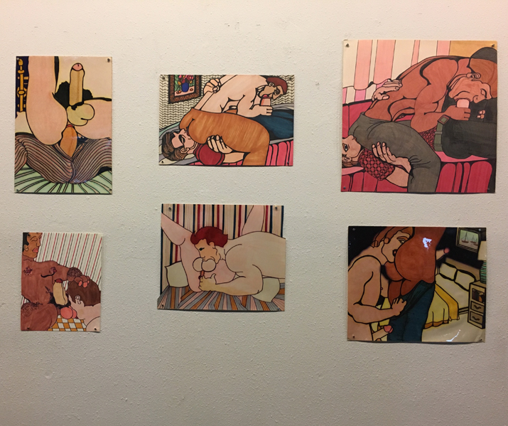 Install image of Psychedelic Sex from Buzz Bense’s Gay Stash: A Memorial Exhibition.