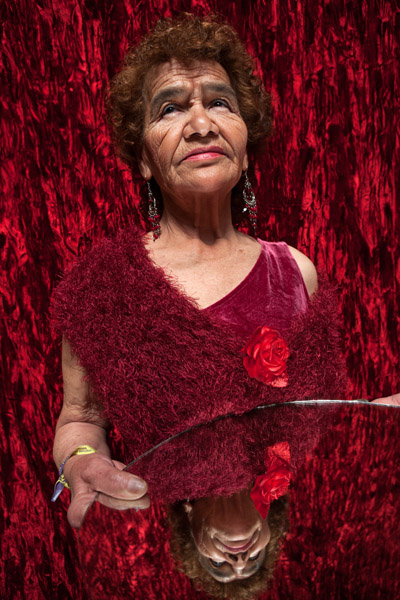 Another image in the 2014 Bénédicte Desrus and journalist Celia Gómez Ramos Creative Time Reports piece. This one features Victoria. At age 81, Victoria is the oldest resident of Casa Xochiquetzal, a shelter for elderly sex workers in Mexico City. Photo by Bénédicte Desrus, 2008.