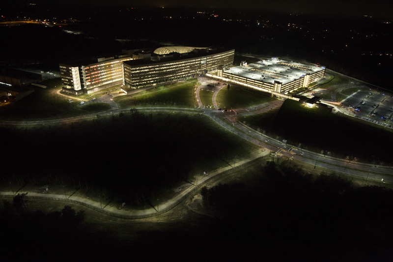Flying over the National Geospatial Intelligence Agency with Trevor Paglen in 2014. Photo courtesy of the artist.