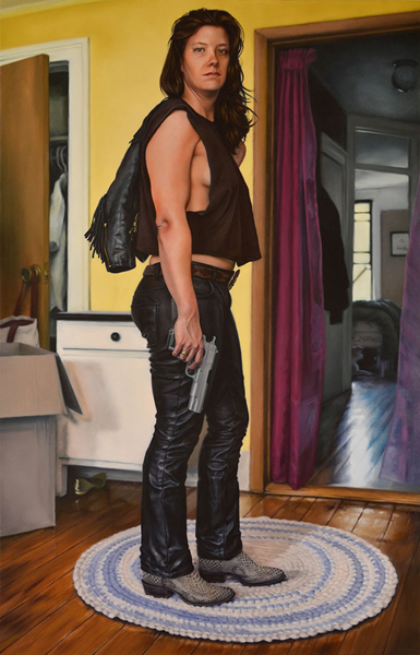 Amanda Kirkhuff, Jody Lynn Bowman, 2015; oil on canvas, 46" x 71".
