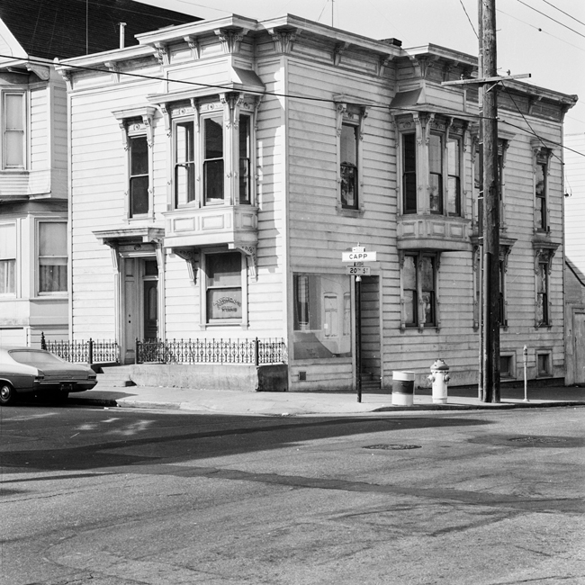 Exterior view of 500 Capp Street, 1976; image courtesy of The 500 Capp Street Foundation.