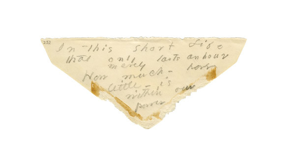 Excerpts from The Gorgeous Nothings: Emily Dickinson's Envelope Poems (Christine Burgin /New Directions in association with Granary Books, 2013).