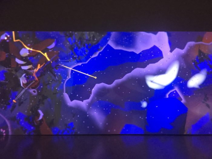Detail. Ian Cheng, Emissaries Fork at Perfection, 2015–16; live simulation and story, infinite duration.