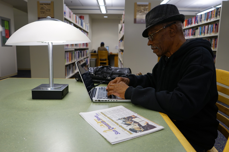Watani Stiner just days after his release from San Quentin. Photo credit: Pendarvis Harshaw.