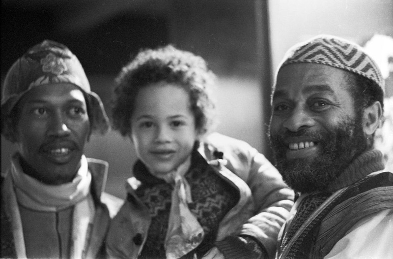 Don Cherry, Eagle-Eye Cherry, Ted Joans; Paris, 1974. Photo by Marion Kalter.