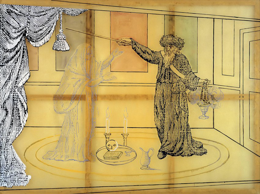 Sigmar Polke, Untitled, 2003; oil and resin on fabric, 119 1/4 in. x 158 1/2 in. (302.9 cm x 402.59 cm); The Doris and Donald Fisher Collection at the San Francisco Museum of Modern Art; © Estate of Sigmar Polke / Artists Rights Society (ARS), New York / VG Bild-Kunst, Bonn, Germany. Sigmar Polke, Untitled, 2003