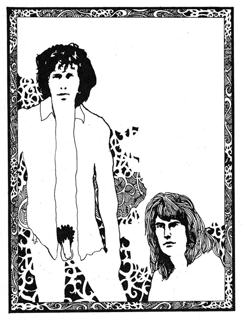 A drawing by Giles in Sebastian Quill No. 1, 1970. Courtesy Ithuriel's Spear Press.