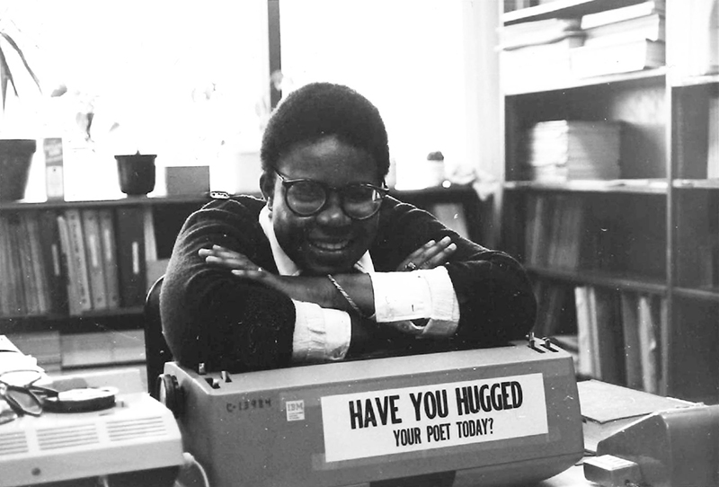Gabrielle Daniels in 1979, working as a secretary in Stanford University's Engineering Department. Photo courtesy the author.