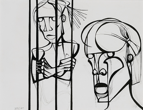 Dumile Feni, The Prisoner, 1968
