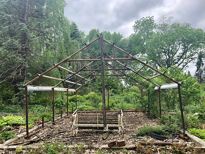 On the farm.