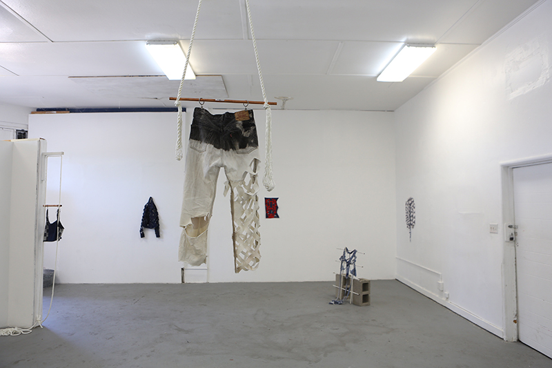 Installation shot of Hanan Sharifa’s guggenheim museum solo show, 2017.