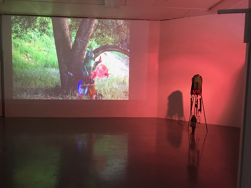 Installation shot of Dionne Lee and Nkiruka Oparah’s Meeting Place, 2018.