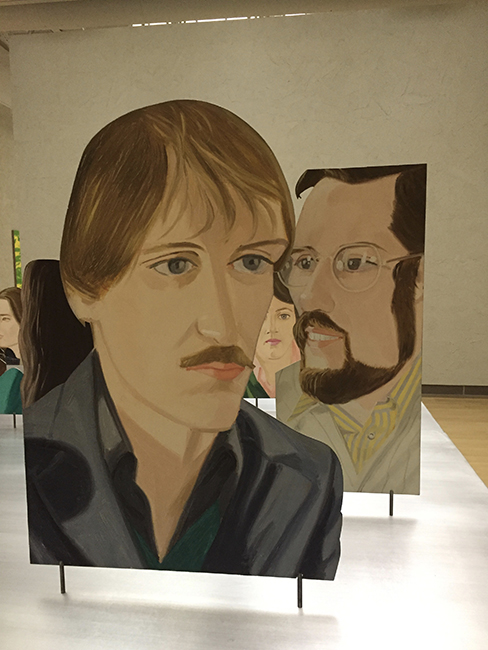 Alex Katz, Wedding (detail), 1969–1970. Katz's rendition of Mac McGinnes at right. Photo courtesy of Vincent Katz.