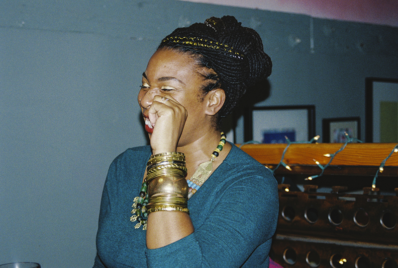Candice caught laughing. Photo: Sasha Kelly.