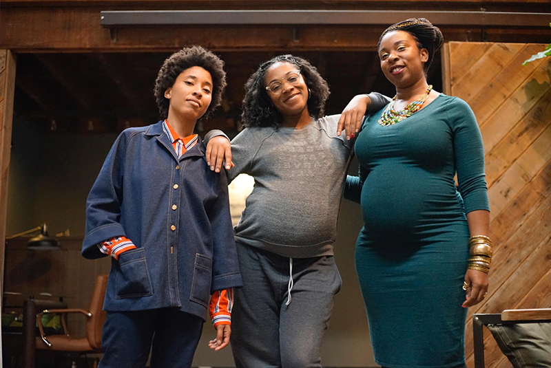 Sasha Kelly, Talia Taylor, and Candice Antique Davis. Photo: Pendarvis Harshaw.