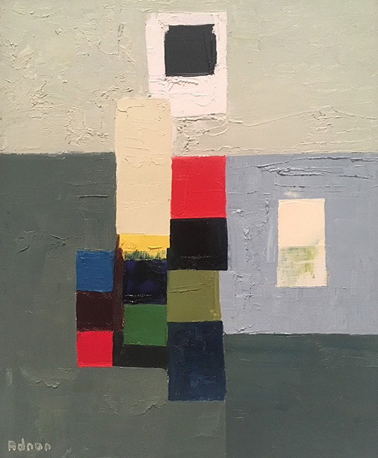 Etel Adnan, Untitled, ca. 1970; oil on canvas, 18 1/4 x 14 15/16 in. (46.4 x 38 cm.); The Fund for Contemporary Art.