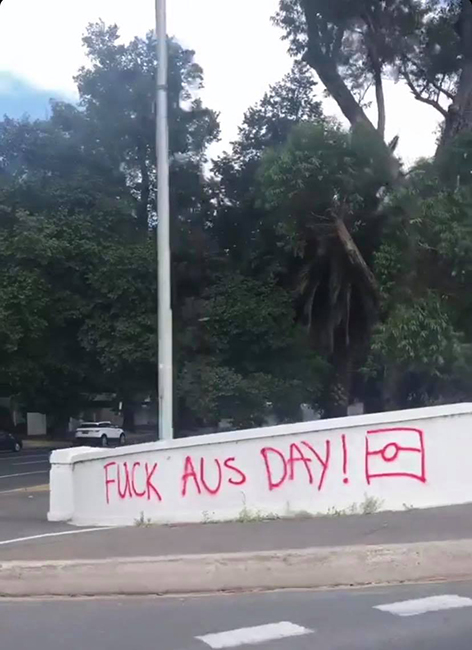 Graffiti in Melbourne on January 26, 2019.