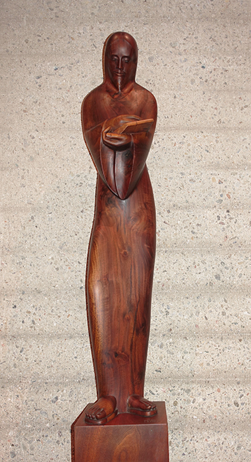 Lemon’s Hosea as it stands in Grace Cathedral in San Francisco. Courtesy of Grace Cathedral. The sculpture was purchased by the Very Rev. Julian Bartlett's wife. The original name Prophet was then changed to Hosea by Rev. Bartlett.