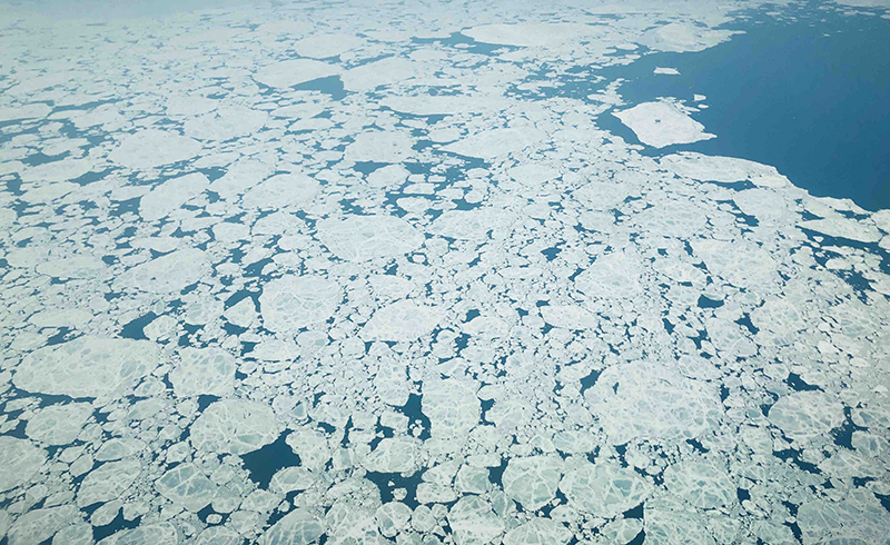 Somewhere over Greenland.