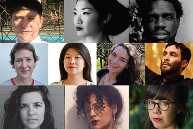 Commissioned artists, from the top left: