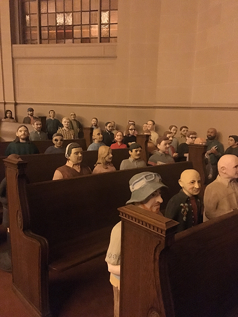 Internet Archive’s human-sized sculptures of their employees.