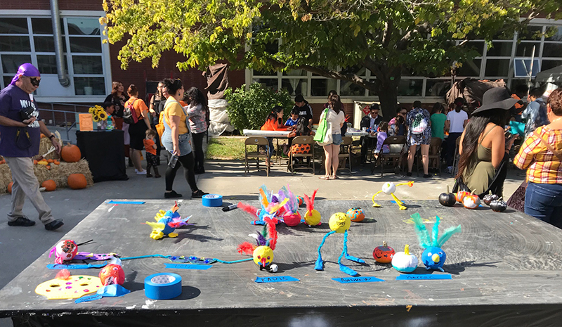Fall Family Day at the Richmond Art Center, 2019. This annual event features free art-making, music and food. In 2019 activities for families included screenprinting, pumpkin painting and stop-motion video.