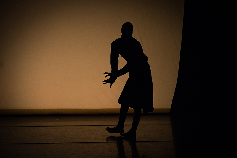 Frankie Lee performing in Dazaun Soleyn’s (Study)one, which had its premiere in Signals from the West. Photo: Hillary Goidell.