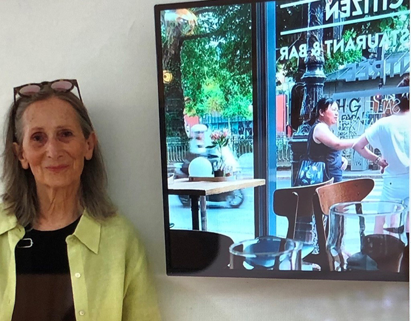 At the exhibition’s opening: Norma and By the Turning Bridge.