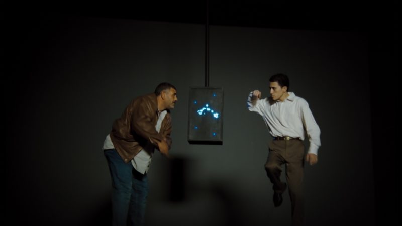Hassan Khan Jewel, 2010 35MM Film transferred to FULL HD Video, Original Music by the artist, Suspended Screen, Projector, Audio System, Room painted according to certain specifications 6min30s Edition of 6 + 2 AP Courtesy of the artist and Galerie Chantal Crousel, Paris
