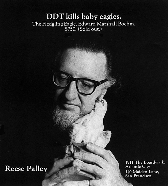 An advertisement for Reese Palley's Atlantic City gallery, ca. 1950s.