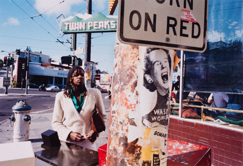 John Harding, San Francisco, California, Castro & Market Street, from the portfolio Analog Days, 1980, printed 2013; photograph, inkjet print, 15 3/4 x 23 in. (40 x 58.4 cm); Collection SFMOMA, gift of the artist; © John Harding. John Harding, San Francisco, California, Castro & Market Street, from the portfolio Analog Days, 1980, printed 2013; photograph, inkjet print, 15 3/4 x 23 in. (40 x 58.4 cm); Collection SFMOMA, gift of the artist; © John Harding.
