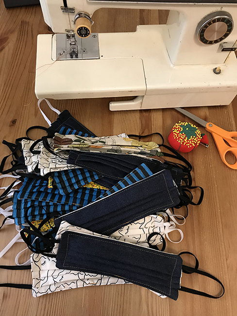 My homemade mask-making set up.