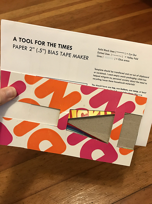 Bias tape maker by Imin Yeh.
