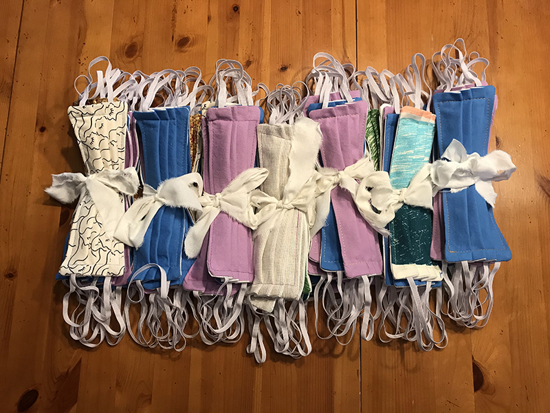 Seventy masks ready for shipping.
