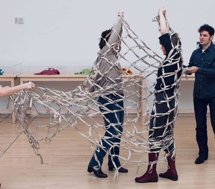 Lygia Clark, Rede de elástico (Elastic Net), 1973; installation view, The Art of Participation: 1950 to Now, SFMOMA 2008; Clark Family Collection, Rio de Janeiro, Brazil; photo: Ian Reeves.