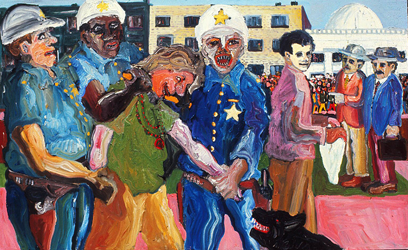 Mike Henderson, Peace Demonstration, 1965; oil on canvas. Courtesy of the artist.