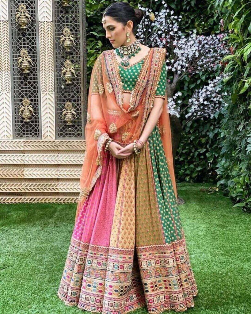 multicolour lehenga