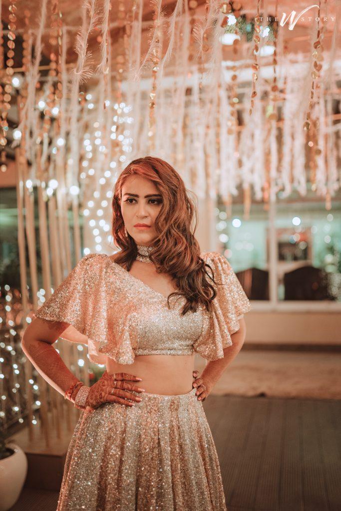 Side Parting Hairstyle With Messy Curls Shaadiwish